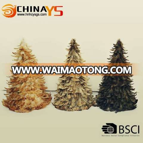 BSCI Manufacturer Competitive Price Hot Sale feather decorated christmas trees