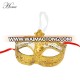 HOME brand Venetian fancy unique gold carnival mask with pattern